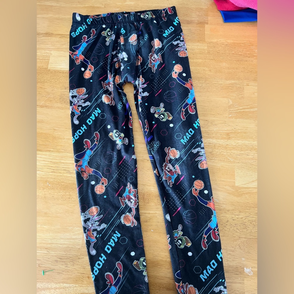 Space Jam Black Basketball Graphic Bottoms